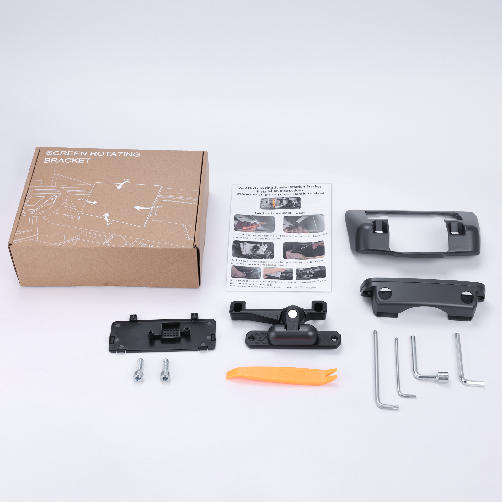 Kit Components and Tools - TESVX Swivel Screen Mount