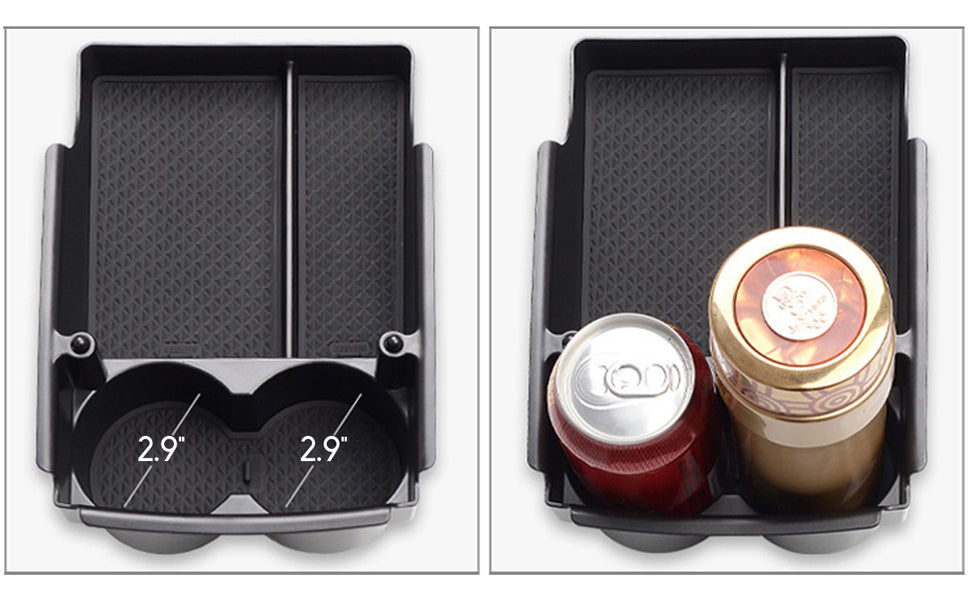 Cup Holders Built In - TESVX Center Console Storage Box