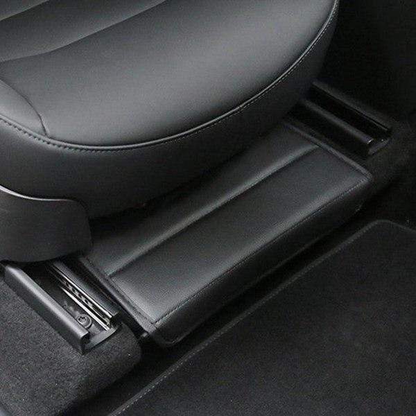 Microfiber Leather Under-Seat Storage Box with Velcro Strap for Tesla Model Y (2020–2025)