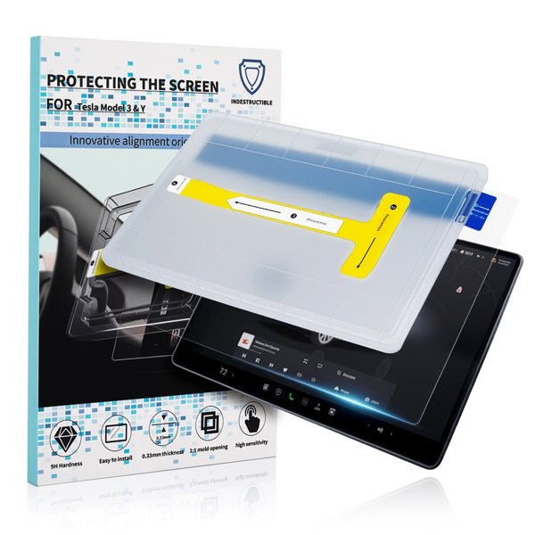 15.6-Inch Tempered Glass Screen Protector with Matte & HD Clear Options for Tesla Model 3 / Model Y