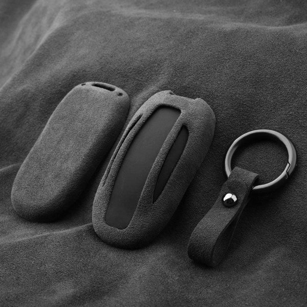 Alcantara Key Fob Cover with 5-Layer Construction for Tesla Model 3 / Y / S / X