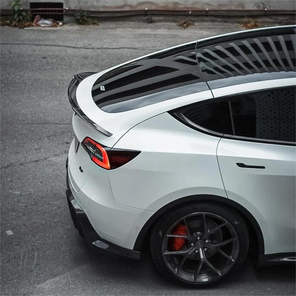 Dry Carbon Fiber Sport-Style Rear Spoiler with Glossy or Matte Finish for Tesla Model Y (2020–2025)