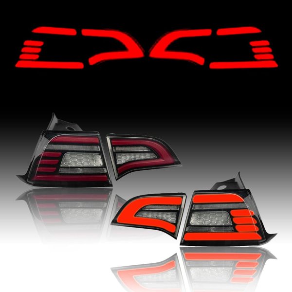 Eagle Eye LED Taillight Assembly with Clear Lens for Tesla Model 3 / Model Y (LHD)