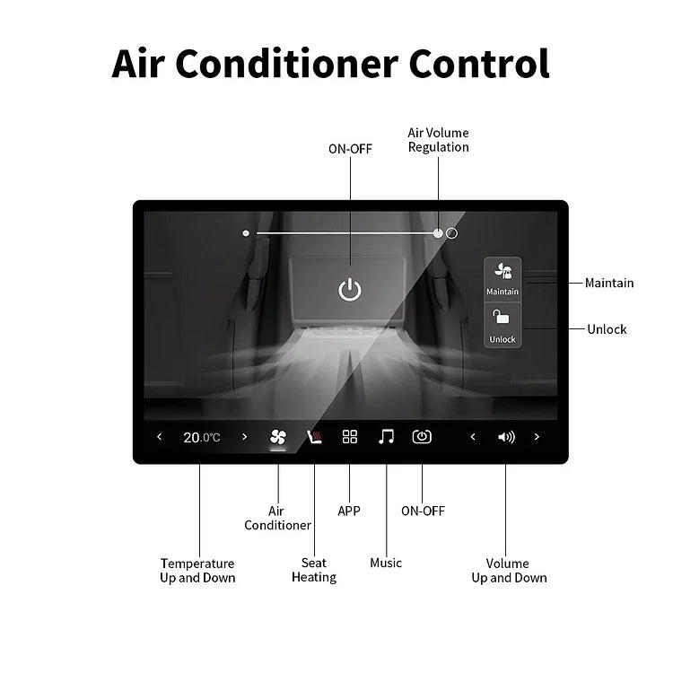 Rear Comfort at Your Fingertips - TESVX Rear Entertainment & Climate Control Screen