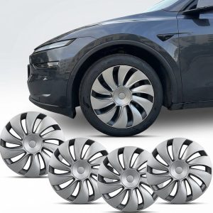 19-Inch 4-Piece PC / ABS Cyclone Wheel Covers in Matte, Glossy or Tech Gray for Tesla Model Y Juniper
