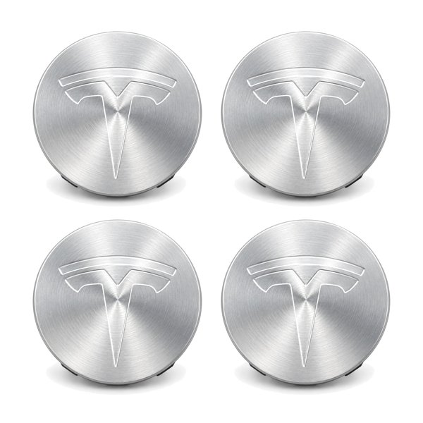 4-Piece 56 mm ABS + PC Wheel Center Caps with UV High-Gloss Finish for Tesla Model 3 / Y / S / X