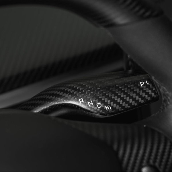 Dry Carbon Fiber Turn Signal Stalk Covers with Matte, Glossy & Forged Finishes for Tesla Model 3 / Model Y