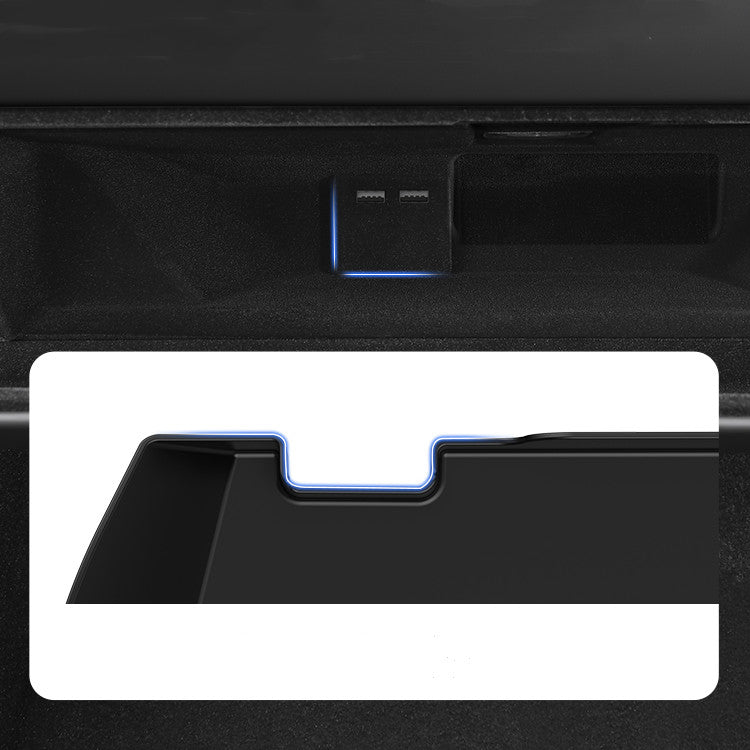 Rear-Edge Port Opening - TESVX Glove Box Organizer