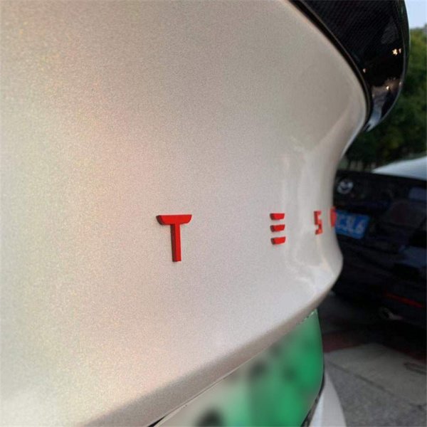 ABS 3D Tailgate Letter Emblem with 6 Color Options for Tesla Model 3 / Model Y