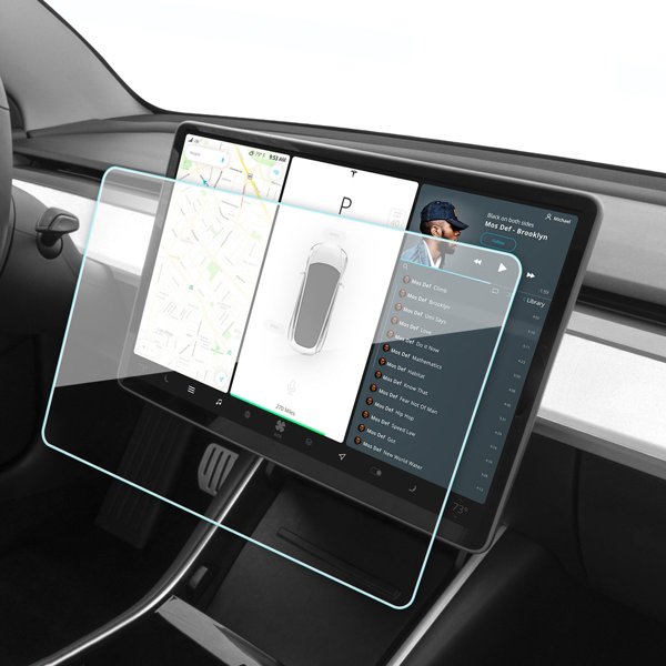 0.33 mm 2.5D Screen Protector with HD & Matte Options for Tesla Model 3 (2017–2023) / Model Y (2020–2024)