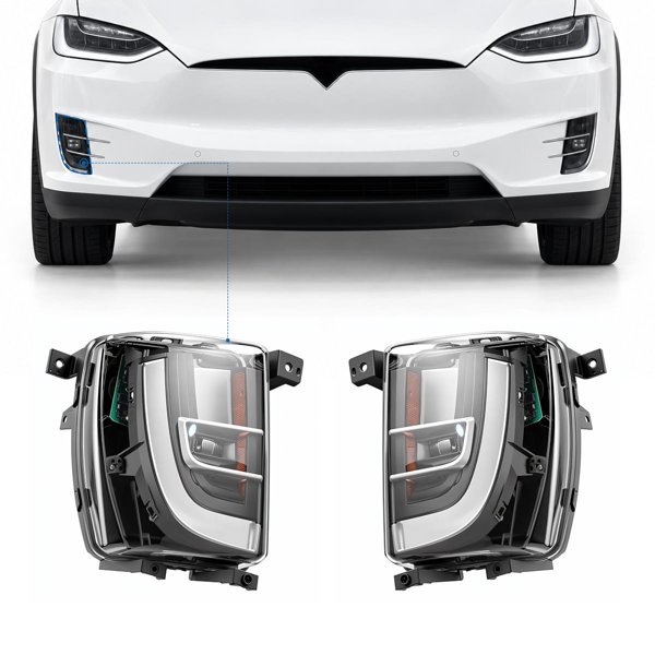 LED Fog Light Assembly with US & EU Spec Options for Tesla Model X (2016–2020)