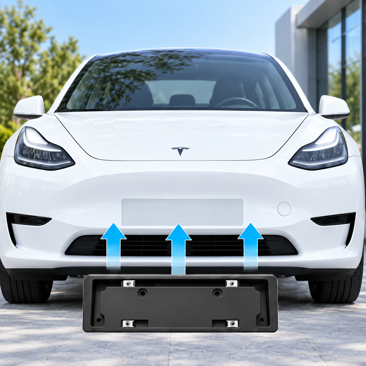 Front Mounting Position - TESVX License Plate Bracket