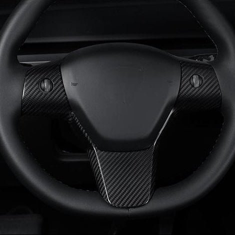 Steering Wheel Trim Cover with Matte, Glossy & Forged Finishes for Tesla Model 3 / Model Y