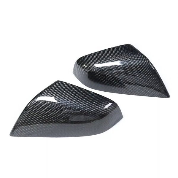 Carbon Fiber Side Mirror Caps with Glossy & Matte Finishes for Tesla Model S (2015–2020) / Model X (2015–2019)