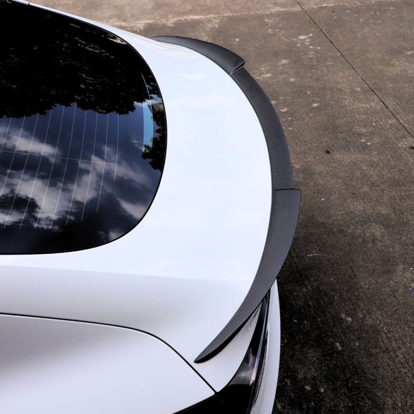 Carbon Fiber Rear Trunk Spoiler with Matte, Glossy & Forged Finishes for Tesla Model 3 Highland