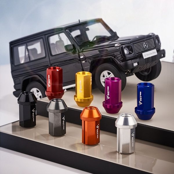 7075-T6 Aluminum Forged Anti-Theft Lug Nuts with Anodized Finish for Tesla Model 3 / Model Y