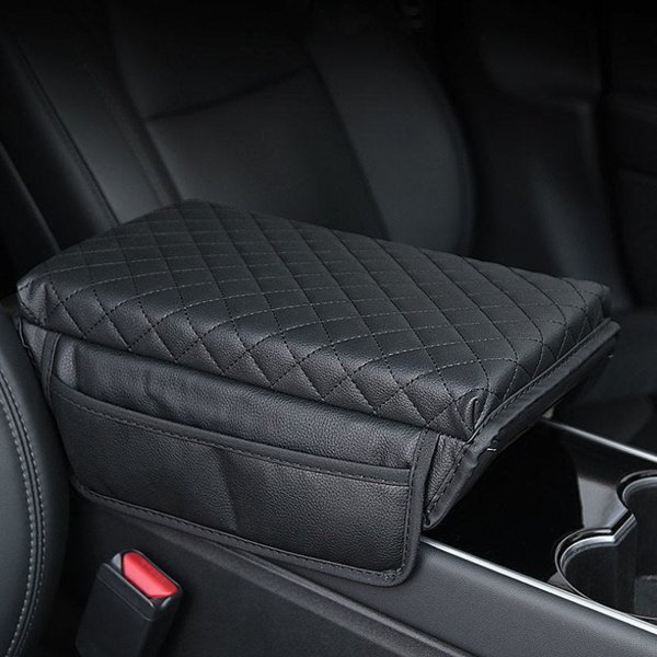 PU Leather Center Armrest Cover with Elastic Band Fit for Tesla Model 3 / Model Y