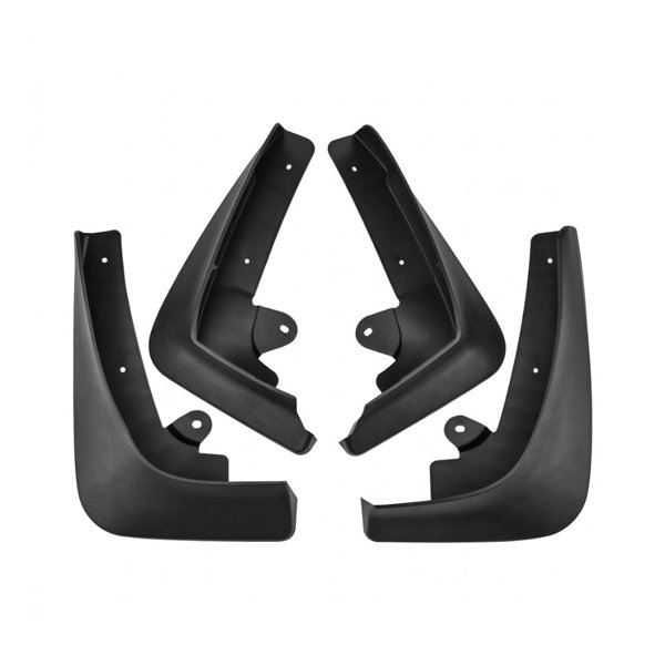 4-Piece PP / TPE Mud Flaps with No-Drill Snap-In Install for Tesla Model X