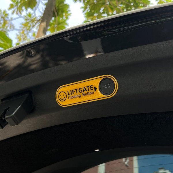 High-Visibility Electric Tailgate Warning Stickers for Tesla Model 3 / Y / S / X