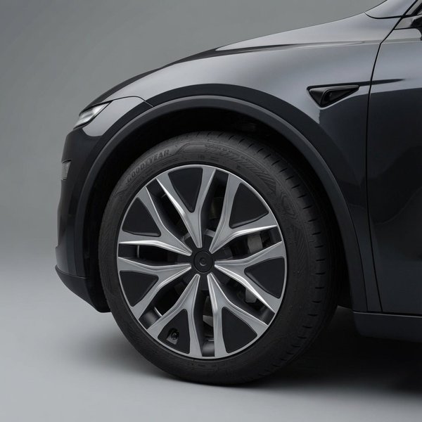 19-Inch Machina 2.0 Seven-Spoke ABS Wheel Covers with Full Rim Wrap for Tesla Model YL 6-Seater 2026+