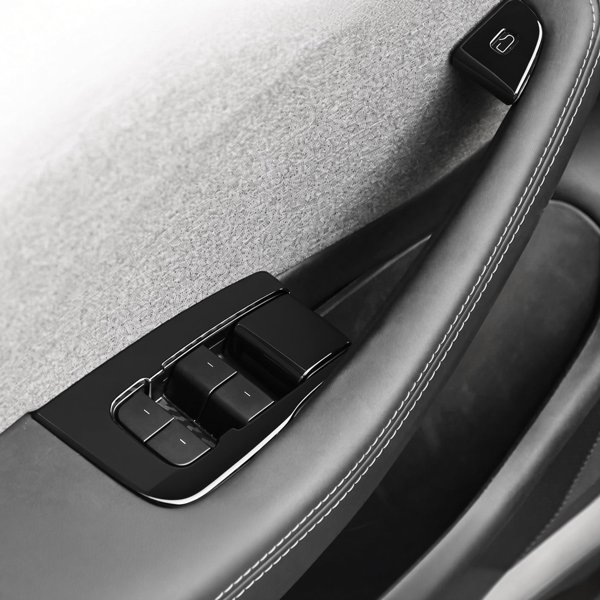 10-Piece Glossy ABS Door Lock Switch Cover Trim for Tesla Model Y Juniper / Model YL