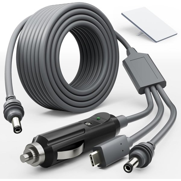 3-in-1 Power Cable with Car, USB-C & DC Inputs for Starlink Mini