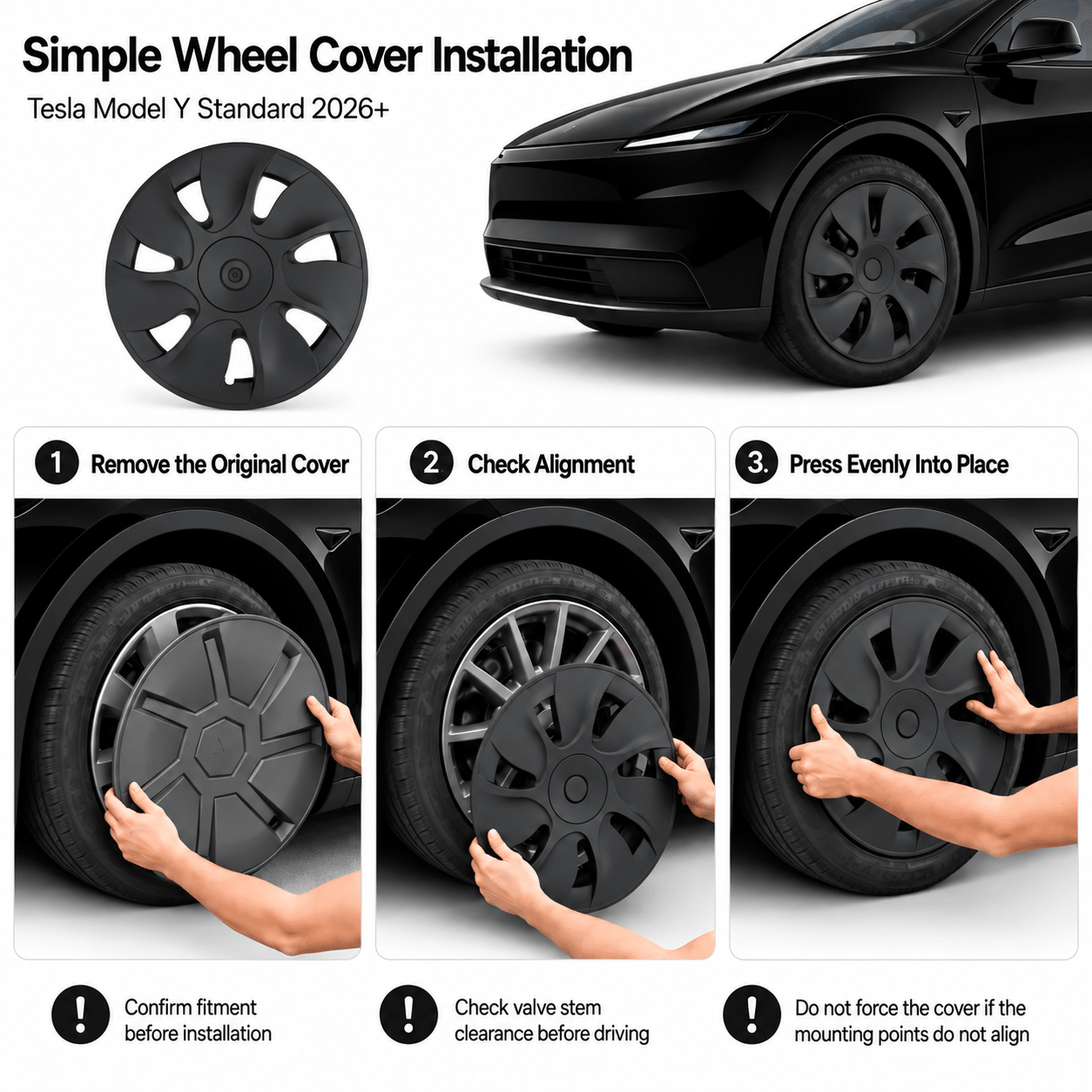 Easy Install with Valve Access - TESVX Wheel Covers