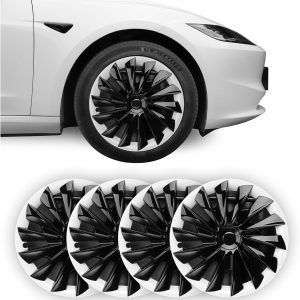 4-Piece 18-Inch Blade ABS Wheel Covers with 4 Color Options for Tesla Model 3 Highland