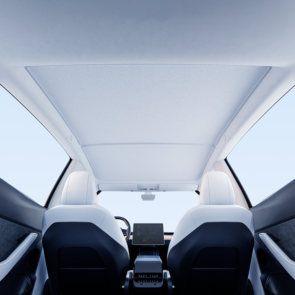 Beige Cabin-Facing Finish - TESVX Glass Roof Sunshade