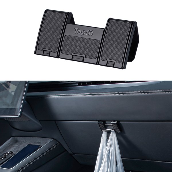 Folding ABS Glove Box Hook with 13 lb Load Rating for Tesla Model 3 Highland / Model Y Juniper
