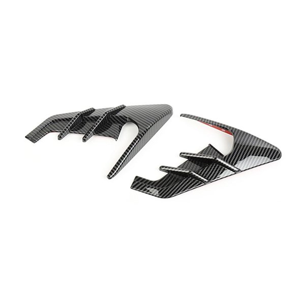 Thunder ABS Side Camera Covers with Carbon-Look, Black & Red Finishes for Tesla Model 3 / Model Y (HW3.0)