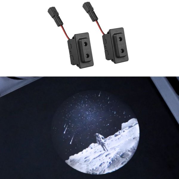 LED Door Projector Puddle Lights with Dual-Lens Dynamic Logo Effects for Tesla Model 3 / Model Y