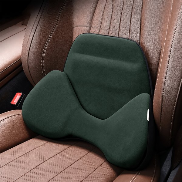 Alcantara Lumbar Support Pillow with Memory Foam Core for Tesla Model 3 / Y / S / X / Cybertruck