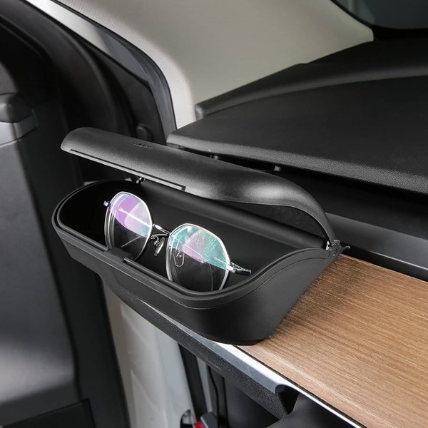 Silicone Sunglasses Holder with Flocked Lining for Tesla Model 3 / Model Y