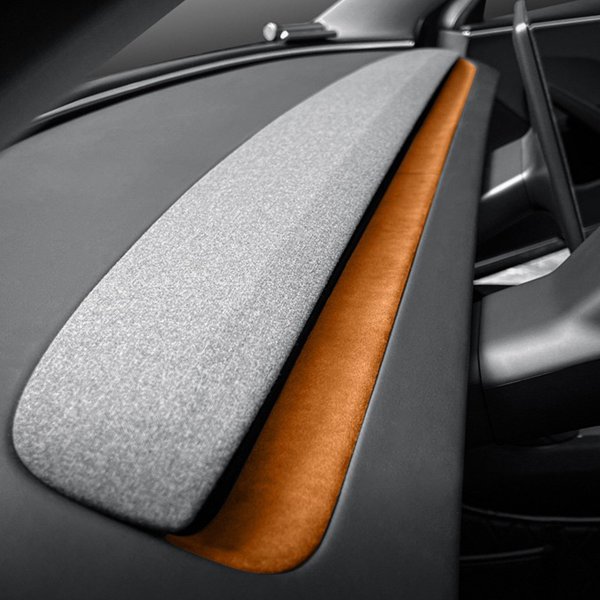 2-Piece Suede-Like Spliced Dashboard Trim with 8 Color Options for Tesla Model 3 Highland / Model Y Juniper
