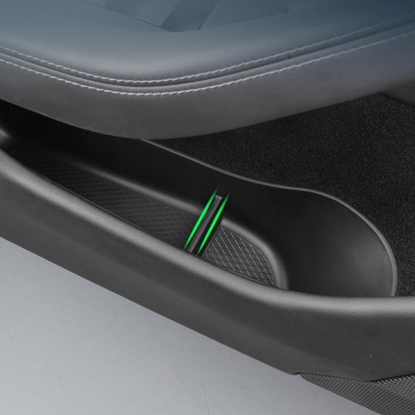 4-Piece TPE Under-Door Storage Organizers with Black, White & Grey Options for Tesla Model 3 Highland