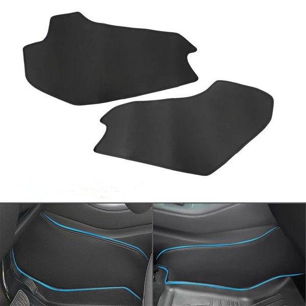 Black Center Console Side Kick Pad with Hook-and-Loop Backing for Tesla Model Y (2020–2024)