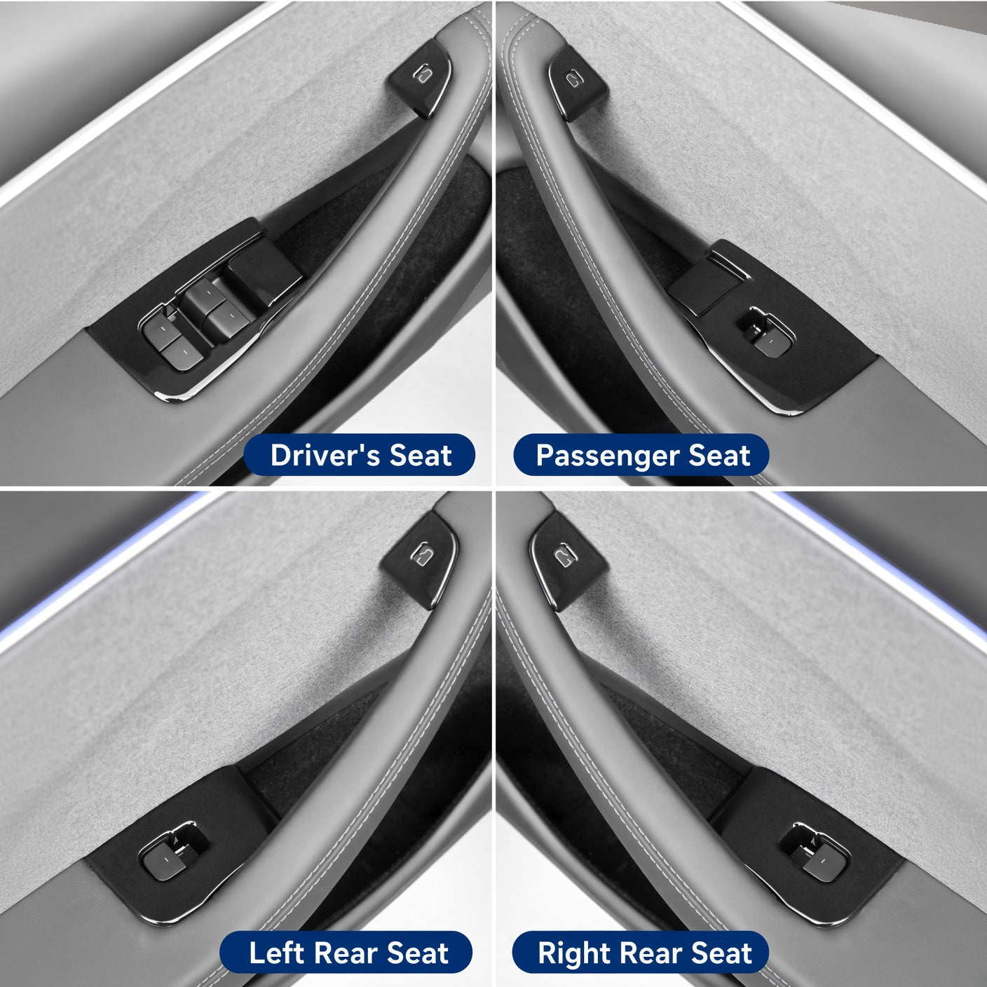Newer Model Y Fitment - TESVX Door Lock Switch Cover Trim