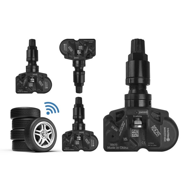 4-Piece BLE TPMS Sensors with Black & Silver Options for Tesla Model 3 / Y / S / X