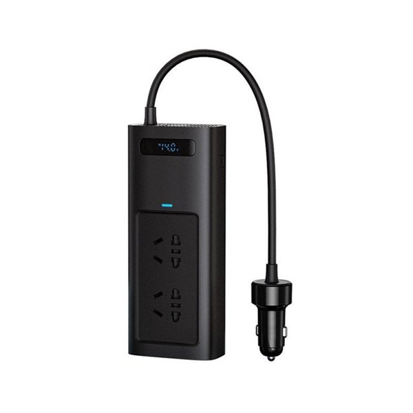 150W Car Power Inverter with EU Outlets & LCD Display for Tesla