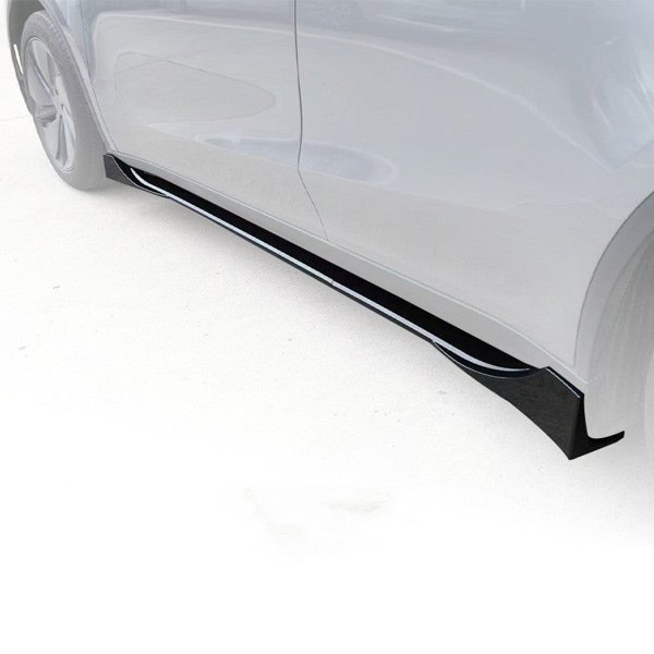 4-Piece ABS Split-Design Side Skirts with Black or Carbon-Pattern Finish for Tesla Model Y Juniper