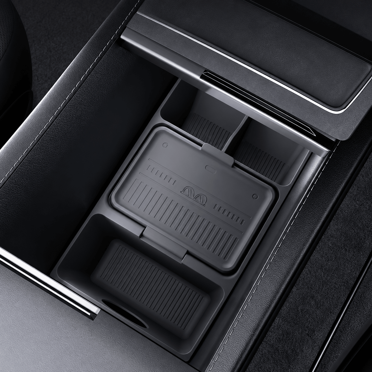 Two Levels of Storage - TESVX Center Console Organizer
