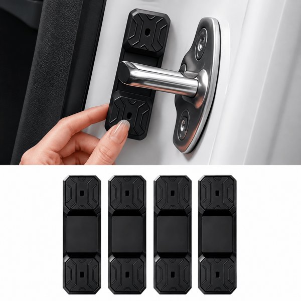 4-Pack Magnetic Liquid Silicone Door Latch Dampers for Tesla Model 3 / Model Y