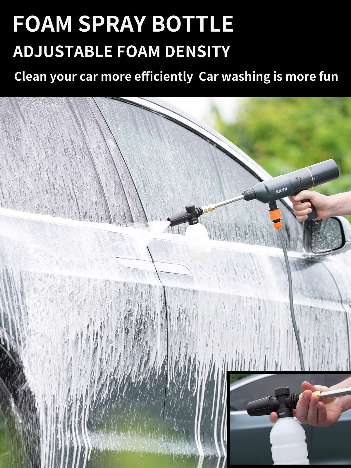 Car Wash Attachment - TESVX Portable Modular Car Tool Kit