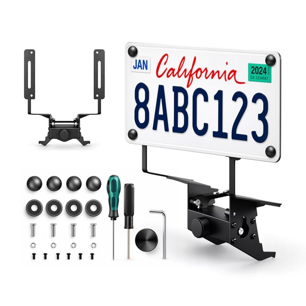 Aluminum Front License Plate Holder with Anti-Theft Security Screws for Tesla Model Y Juniper