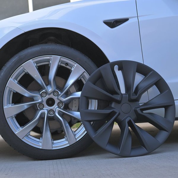 19-Inch 4-Piece ABS Cyclone Wheel Covers with Black, White or Red Logo for Tesla Model 3 Highland