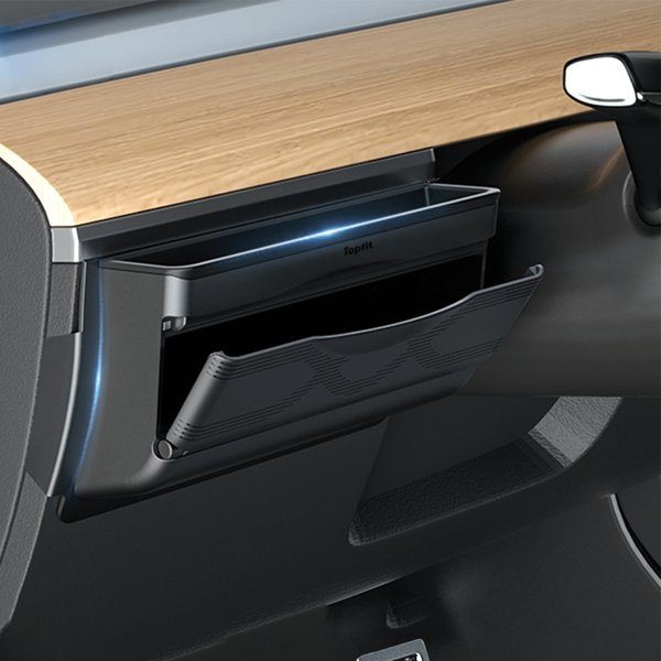 Driver-Side Mini Glove Box with Two Storage Layers for Tesla Model Y
