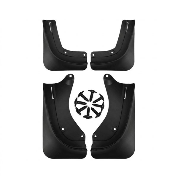 4-Piece Oversized PP Mud Flaps with No-Drill Install for Tesla Model Y / Model Y Juniper