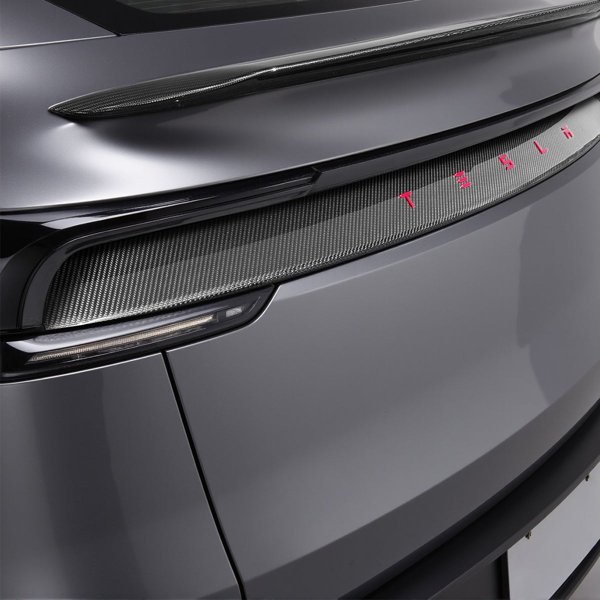 Carbon Fiber Tailgate Applique with Glossy, Matte or Forged Finish for Tesla Model Y Juniper