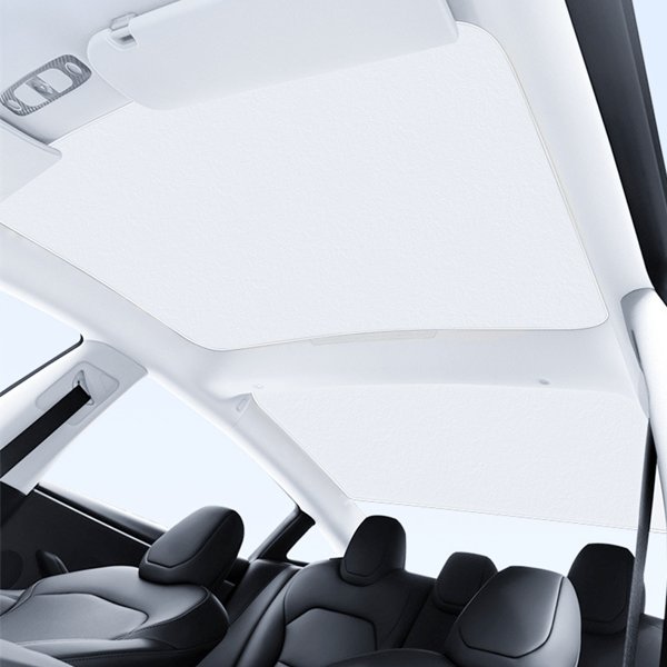 Dual-Layer Glass Roof Sunshade in Beige or Black for Tesla Model 3 / Model 3 Highland